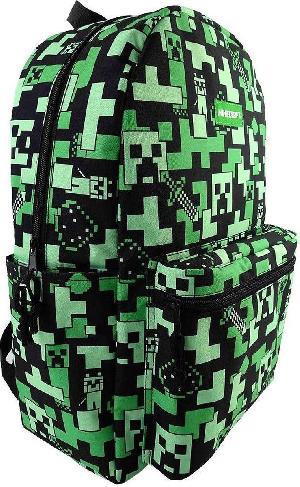 Bekijk leuke cadeautip : Minecraft Creeper Rugzak Laptop / Tablet Vak - Hoogte 44cm